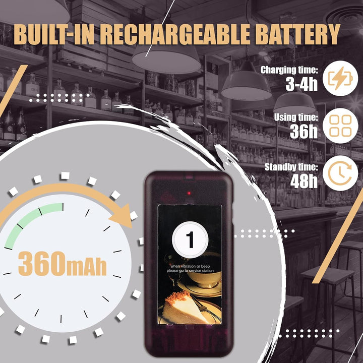 Retekess T112 Pager Rufsystem, 500M Pager Gastronomie, 20 Pager, 360 mAh Akku 36H, 999 Kanale, Auswe