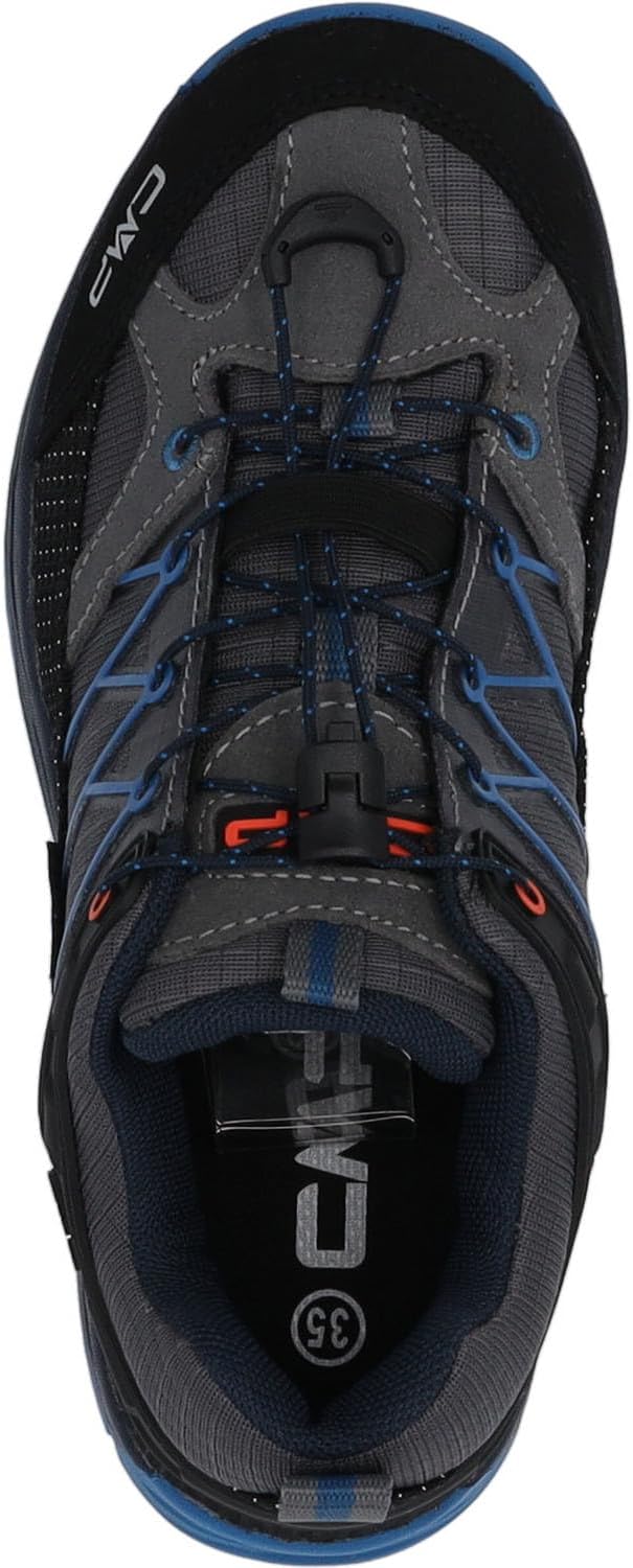 CMP Unisex Kinder Rigel Low Shoe Wp Trekking-& Wanderhalbschuhe 38 EU Grau Meeresblau Graffite Oltre