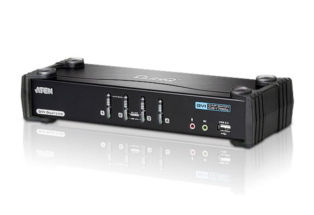 ATEN CubiQ CS1784A 4-Fach KVM Umschalter (DVI, USB 2.0, 2.1 Audio)