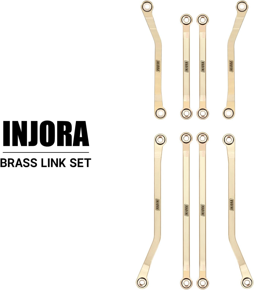 INJORA Messing High Clearance Links Set für TRX4M High Trail K10 1/18 RC Crawler Upgrade, Messing