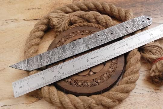 Damast Klinge Handgeschmiedete Damast Rohling Damascus blank blade 6022EA