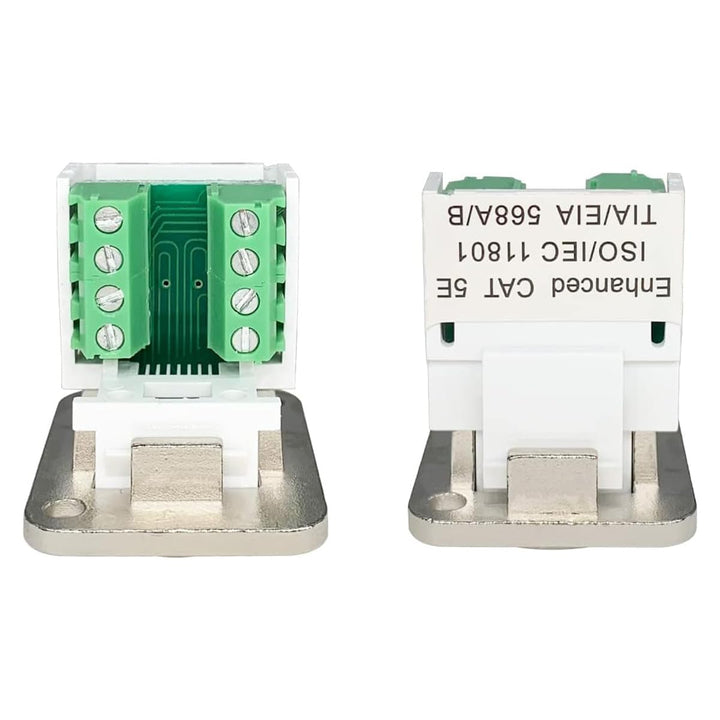 PENGLIN 2 Stück RJ45 Schraubklemmenadapter für Schalttafelmontage，D-Typ RJ45 8P8C Modularer Einbaust