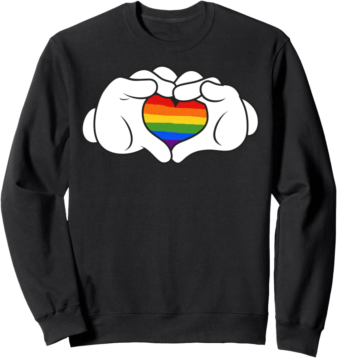 Disney Mickey & Friends Gloves Rainbow Heart Sweatshirt