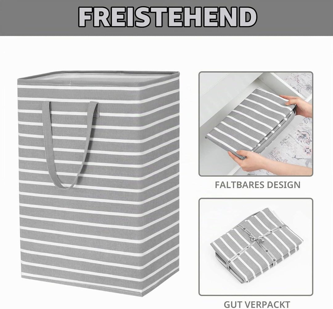 TIMEYARD Wäschekorb Faltbar Wäschesammler Aufbewahrungskorb Kinderzimmer Laundry Baskets Korb Gefloc
