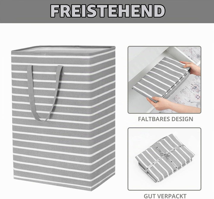 TIMEYARD Wäschekorb Faltbar Wäschesammler Aufbewahrungskorb Kinderzimmer Laundry Baskets Korb Gefloc