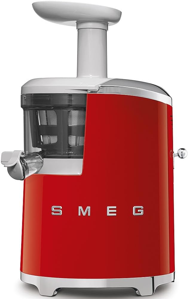 Smeg SJF01RDEU Entsafter, 18/8 Stainless Steel, Rot