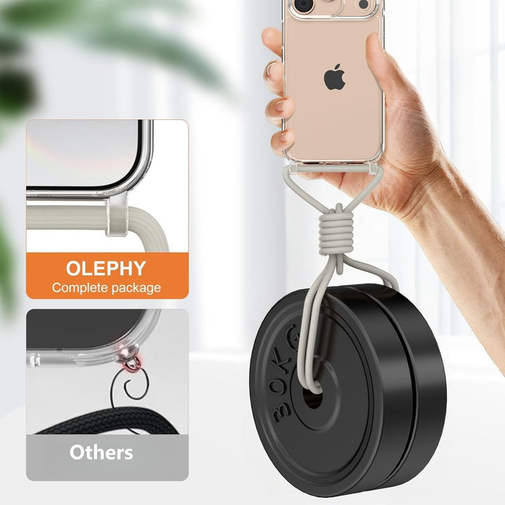 Handykette für iPhone 17 Pro Hülle mit Band, [Verstellbarem und Demontage Umhängeband], Transparente