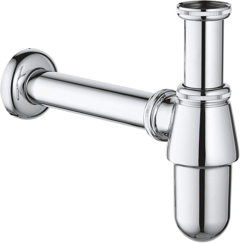 GROHE Geruchsverschluss 1 1/4″ (Wandanschluss, für Waschtische, Schubrosette, langlebig), chrom, 289