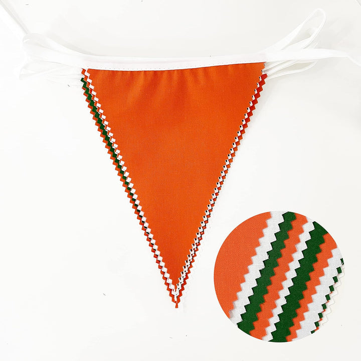 10 m St. Patrick's Day Festival Grün Orange Weiss Wimpel Girlande Dekoration Party Stoff Bunting Dre