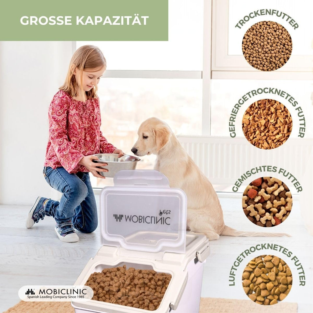 Mobiclinic® Pets, Futterbehälter, für Haustiere, FeedPet, Fassungsvermögen 8kg, hermetischer Verschl