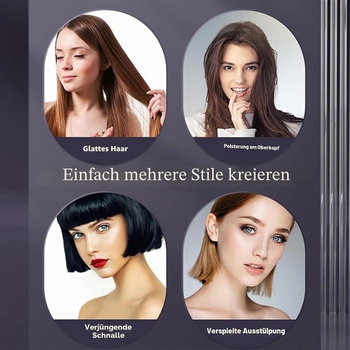 Glättbürste Kabellos, 2026 Neu Haarglätter Bürste, Stylingbürste für Kurze Haare Langes, Tragbare Ha