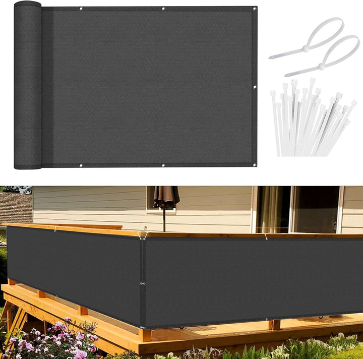Sunnylaxx Balkon Sichtschutz Balkonabdeckung 90x800 cm Windschutz Blickdichte Balkonumspannung,Balko