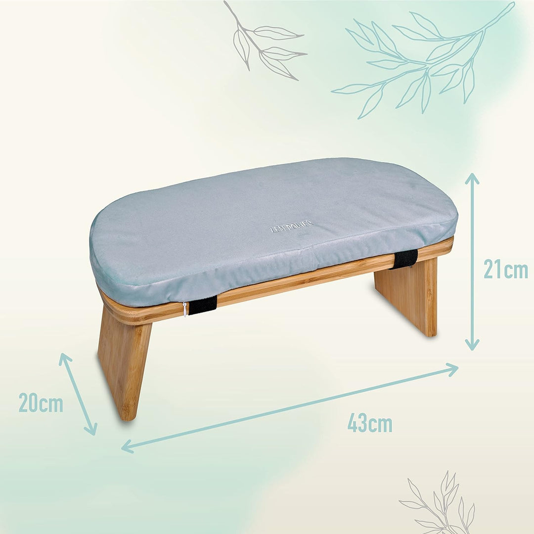 Zen Power Yoga Bench, klappbare Yoga Bank aus Holz, ergonomische Meditationsbank, Gebetshocker für s