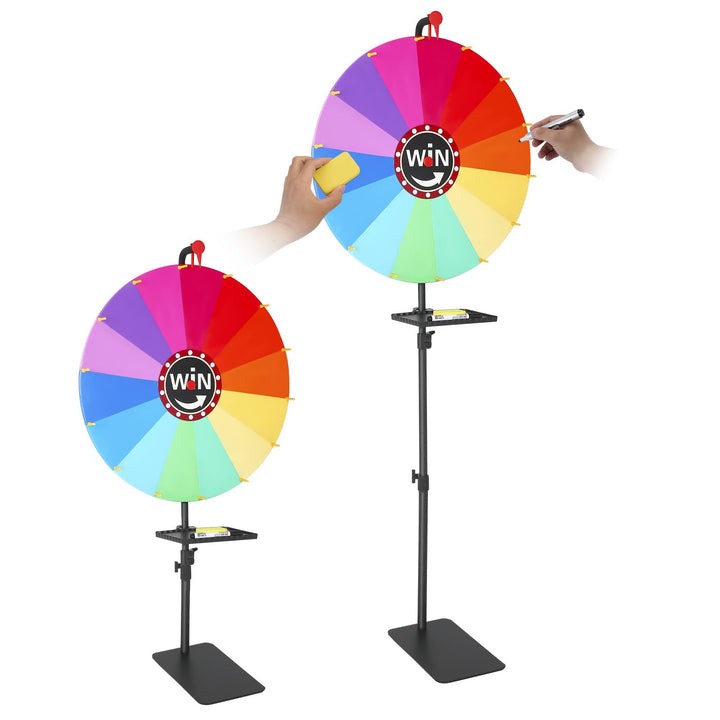 61cm Glücksrad Zum Drehen Gross,14 Farben,Mit Radiergummi Und Marker,Verstellbar Von 85 cm -160 cm,G