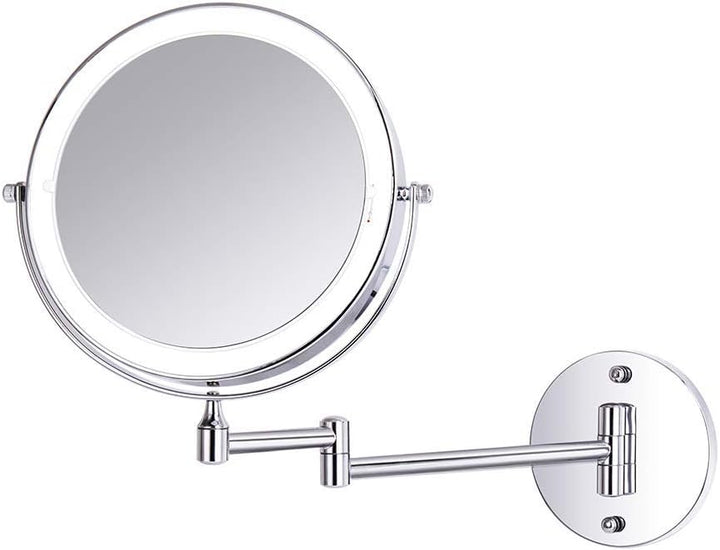 Loywe Beleuchtet Kosmetikspiegel 10-Fach mit Beleuchtung LED Wandmontage Touchscreen für Badezimmer,