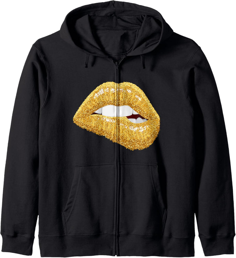 Lippen beissen Kuss Black Girl Geschenk Königin Beauty Kapuzenjacke