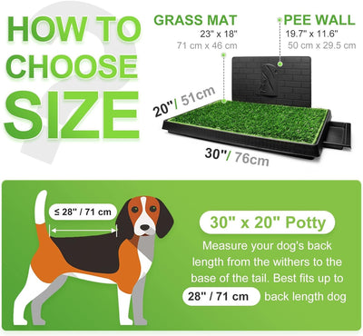 Hompet Hundetoilette mit Tablett Hundeklo für Kleine Hunde Rasenmatte Töpfchen Trainingsunterlage mi