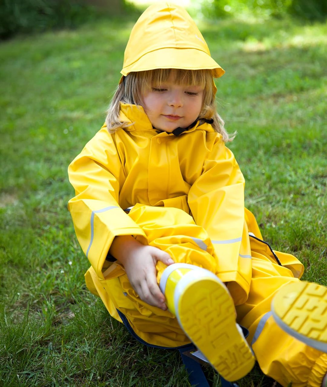 Playshoes Unisex Kinder Regenjacke Wind-und wasserdicht Regenmantel Regenbekleidung 74 Gelb, 74 Gelb