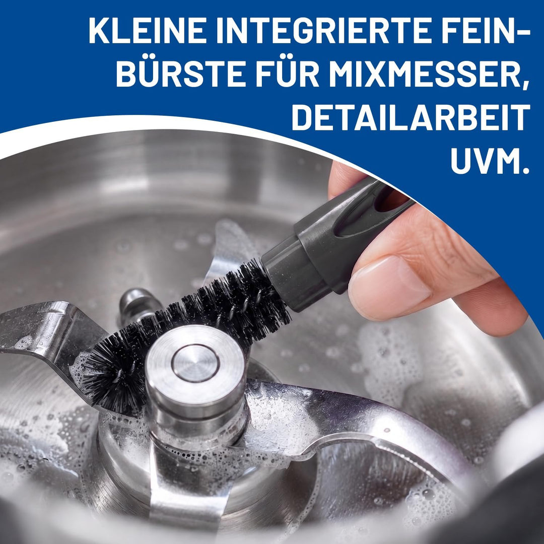 Rival Spülbürsten 4er Set mit integrierter Bürste für Mixmesser - 2 in 1 Reinigungsbürste für Thermo