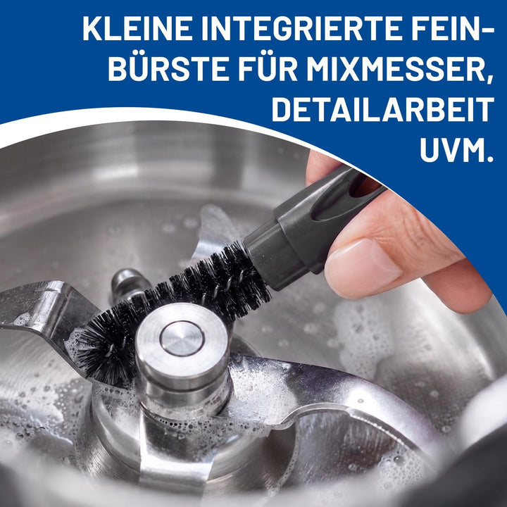 Rival Spülbürsten 4er Set mit integrierter Bürste für Mixmesser - 2 in 1 Reinigungsbürste für Thermo
