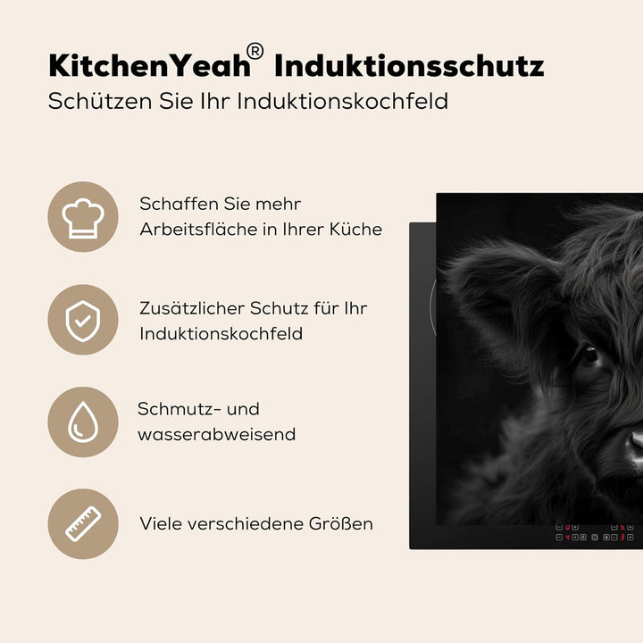 Herdabdeckplatte 70x52 cm Einteilig Induktionsmatte Küche Abdeckung Ceranfeld Herd Abdeckplatte Deko