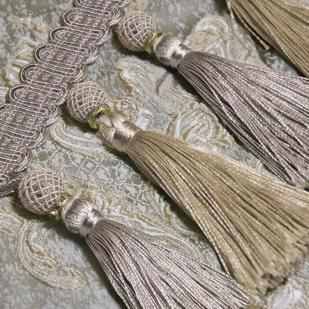 Tischläufer mit Quasten, Jacquard Tischdecke für Esstisch Urlaub Party Wohnzimmer Dekoration (33x228