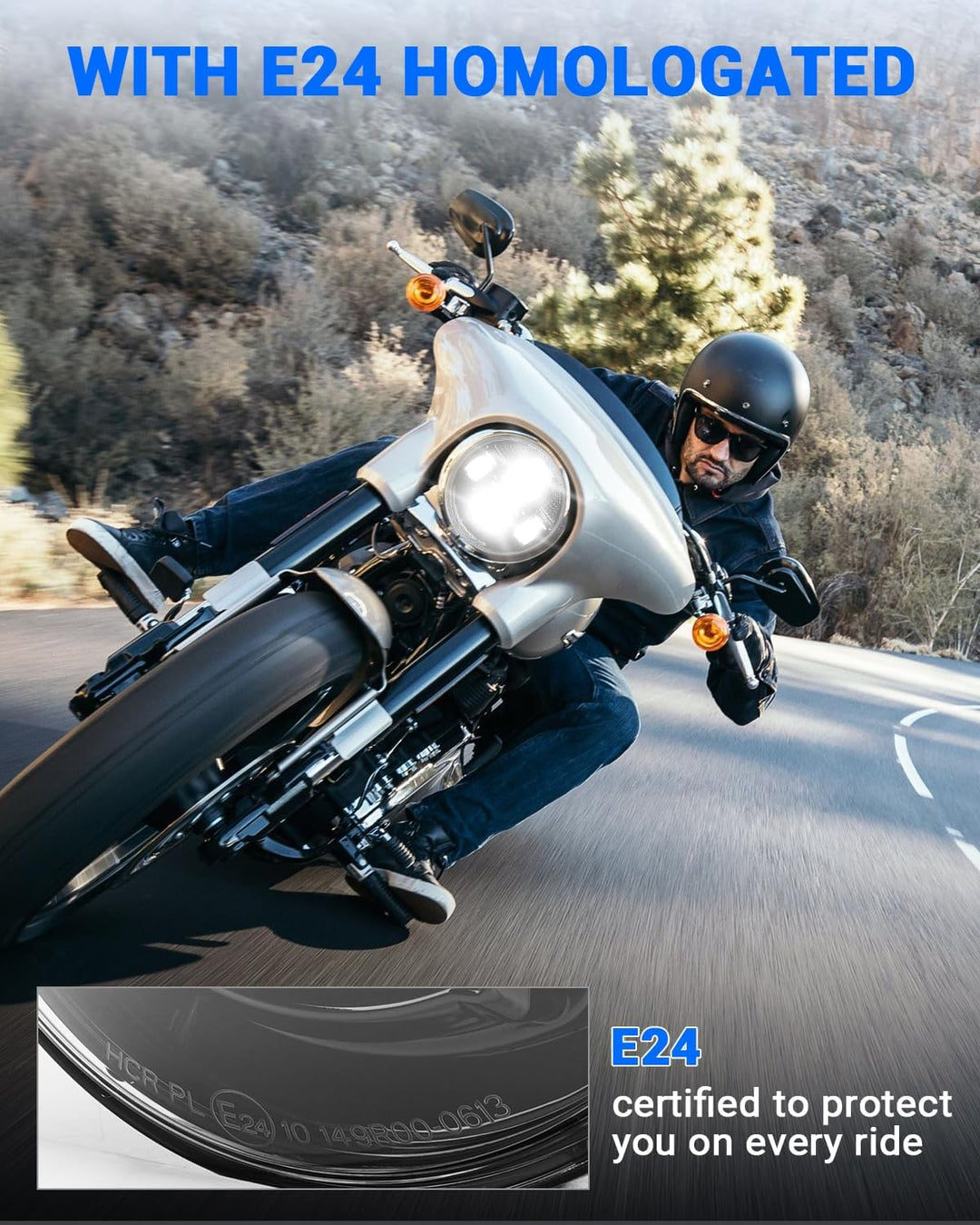 SUPAREE 5.75 Zoll Led Motorrad Scheinwerfer E-geprüft Motorrad Frontscheinwerfer Motorrad Scheinwerf