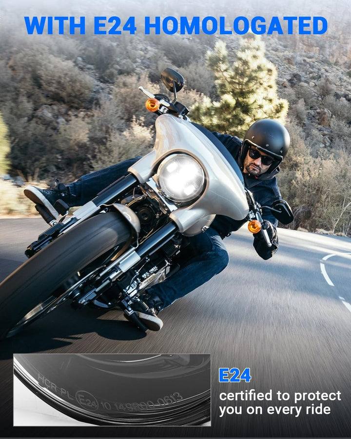 SUPAREE 5.75 Zoll Led Motorrad Scheinwerfer E-geprüft Motorrad Frontscheinwerfer Motorrad Scheinwerf