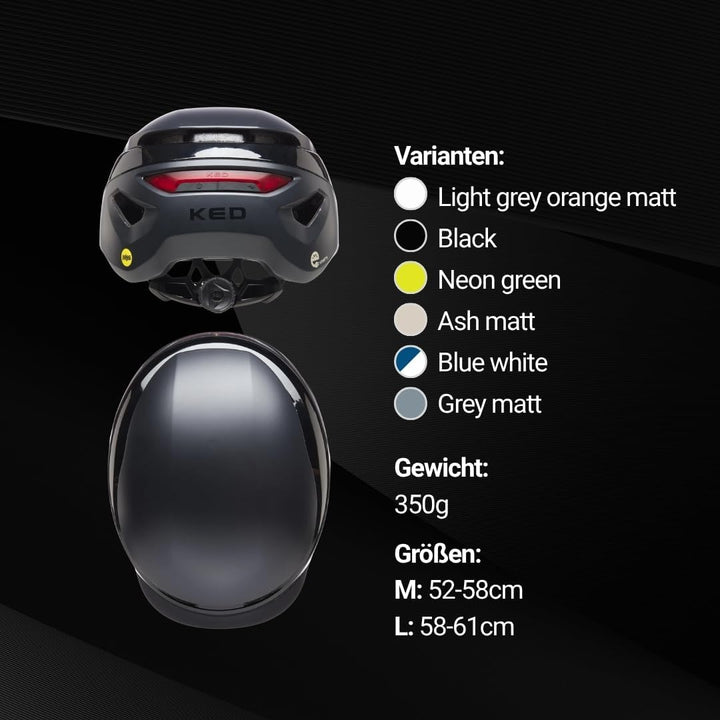 KED Mitro UE-1 Fahrradhelm Schwarz L (58-61cm), Schwarz L (58-61cm)