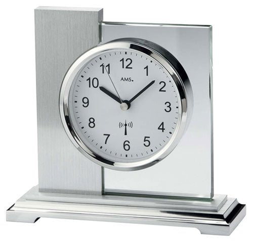 Moderne Tischuhr mit Funkwerk, batterie betrieben - Modern Style - AMS 5140 by AMS