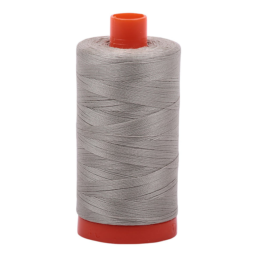 Aurifil, – 5021 massiv 50 WT 1422yds hellgrau Mako-Baumwolle Gewinde