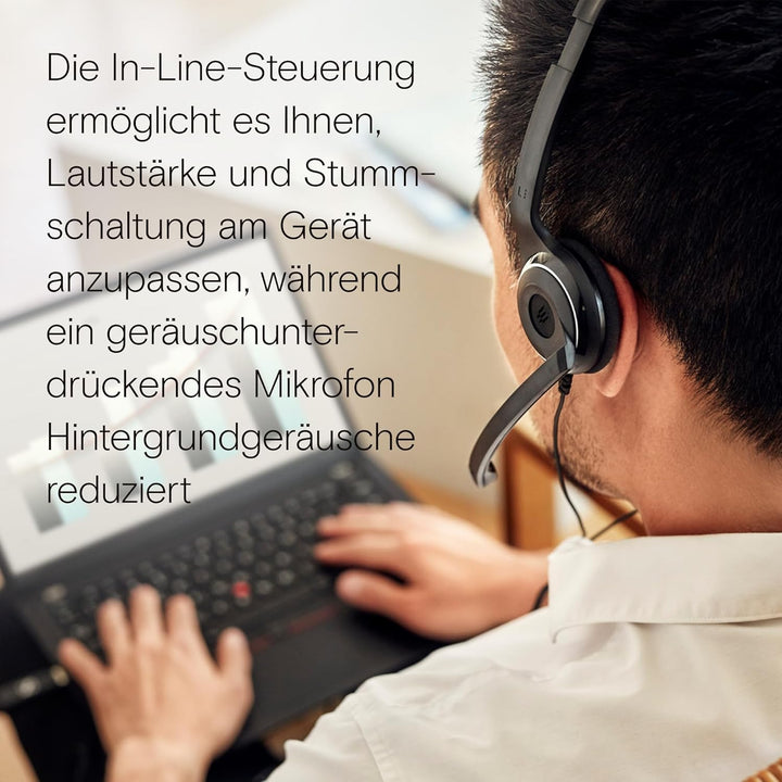 EPOS PC 8 USB-On-Ear-Stereo Headset PC, Kopfhörer mit Kabel, Inline-Lautstärke, Stummschaltung & Mik