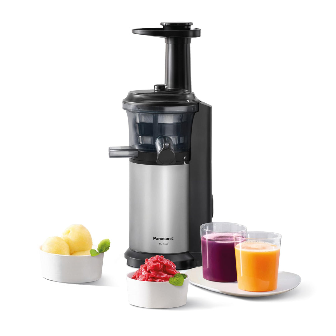 Panasonic MJ-L500S Slow Juicer / Entsafter / 2 Einsätze für Säfte & tiefgefrorene Zutaten / Frozen J