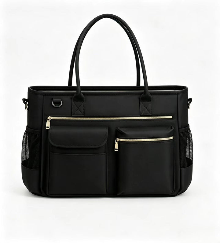 Lehrer Tasche Damen Handtasche 15,6 Zoll Laptop Tasche Arbeitstasche schwarze Krankenschwester Handt