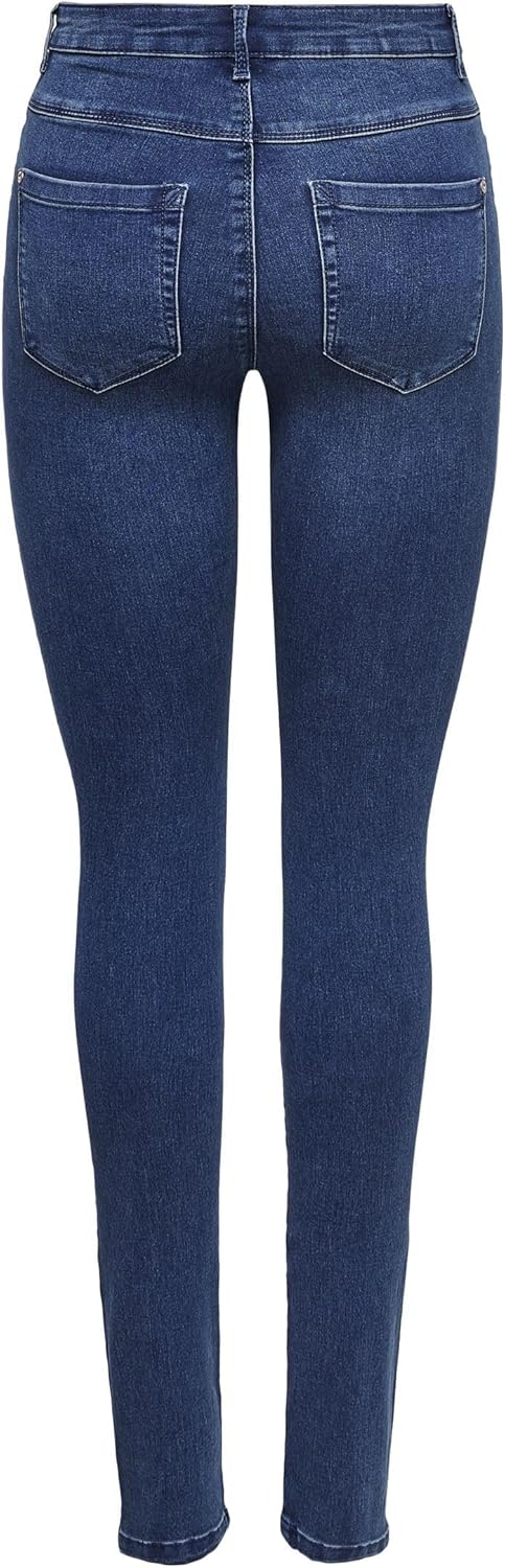 ONLY Female Skinny Jeans ONLBLUSH Mittlere Taille Skinny Fit Knöchellang Jeans Klassisch XS Kurz Bla