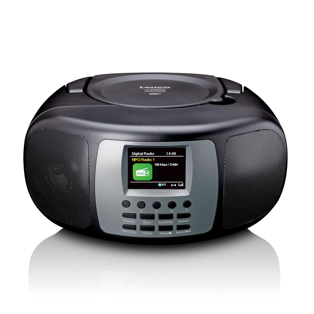 Lenco SCD-860 - tragbares CD-Radio - DAB+ und FM Radio - Bluetooth - Toploader CD-Player - 2,4 TFT D