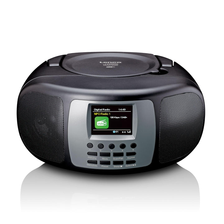 Lenco SCD-860 - tragbares CD-Radio - DAB+ und FM Radio - Bluetooth - Toploader CD-Player - 2,4 TFT D