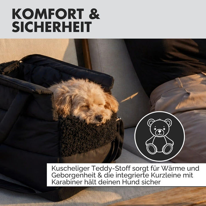 Hundetragetasche SARA | stilvolle Hundetragetasche für kleine Hunde | Wind- &amp; wasserabweisend | Tedd
