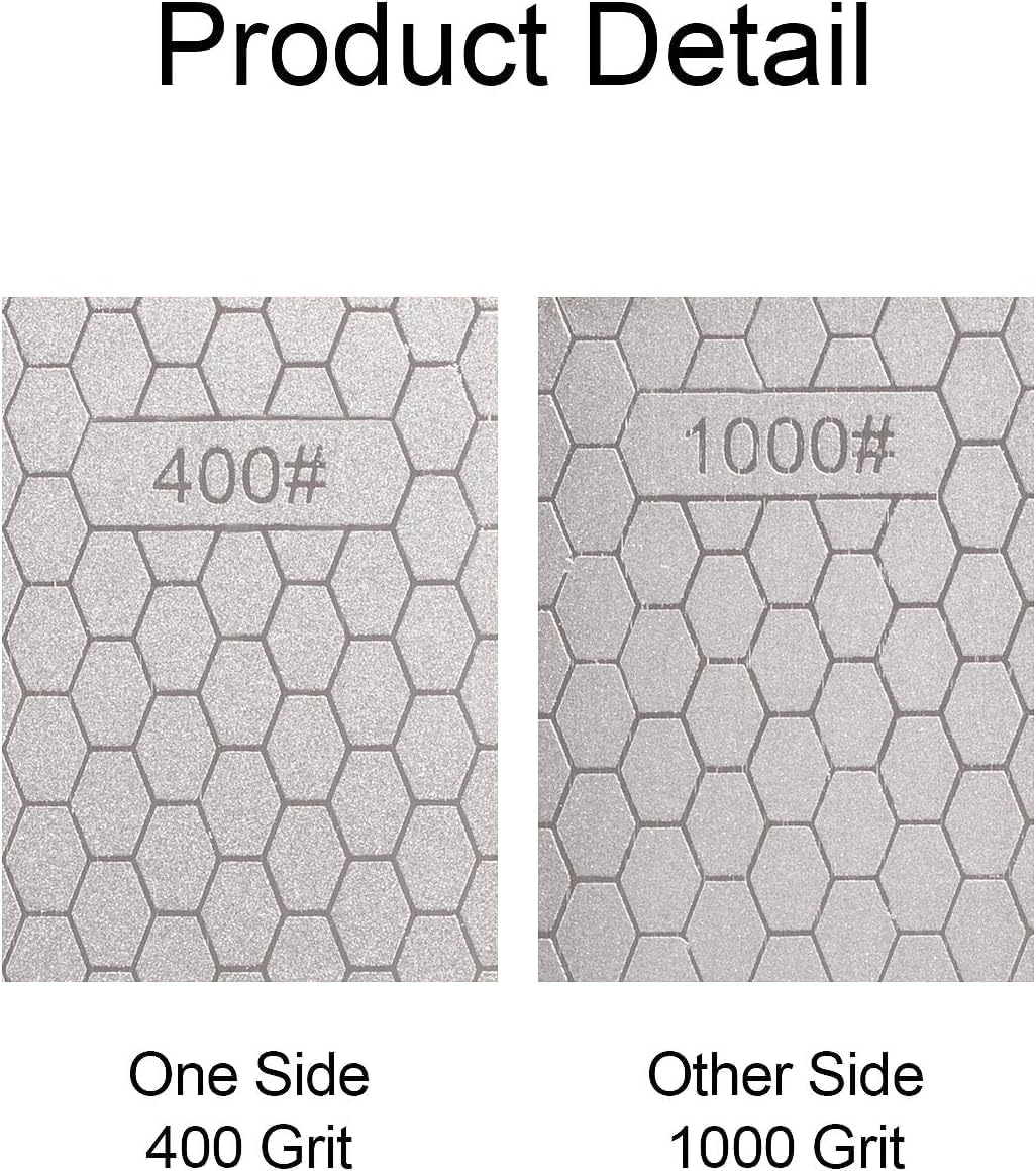 S SATC Diamant Schleifstein 400/1000 Körnung doppelseitig – Profi Diamant Messerschärfer für Stemmei