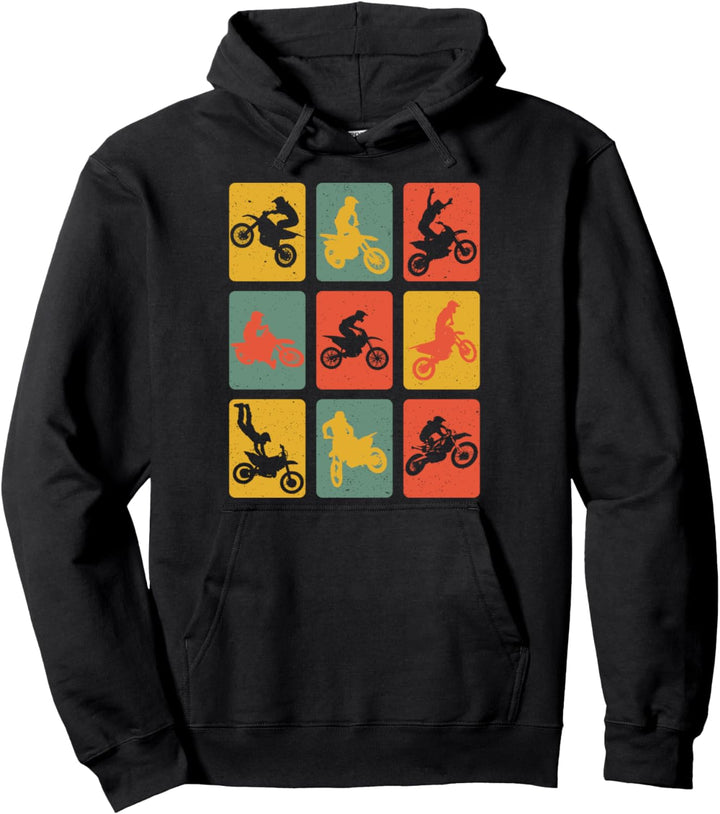 Retro Motocross Motorrad Vintage Motorräder Dirt Bikes Pullover Hoodie