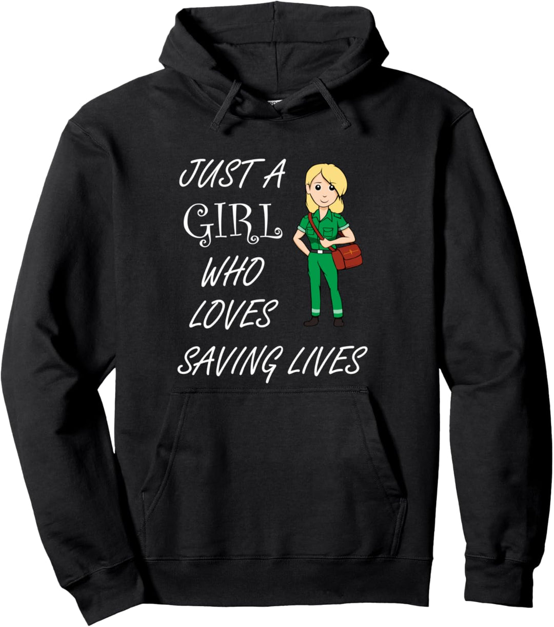 Mädchen Rettet Leben Sani Rettungsdienst Pullover Hoodie