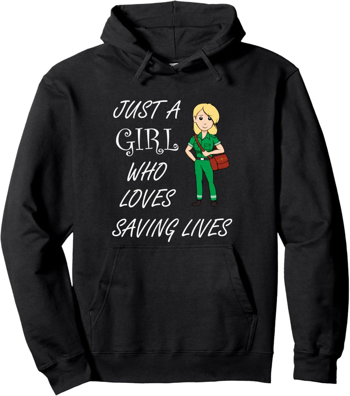 Mädchen Rettet Leben Sani Rettungsdienst Pullover Hoodie