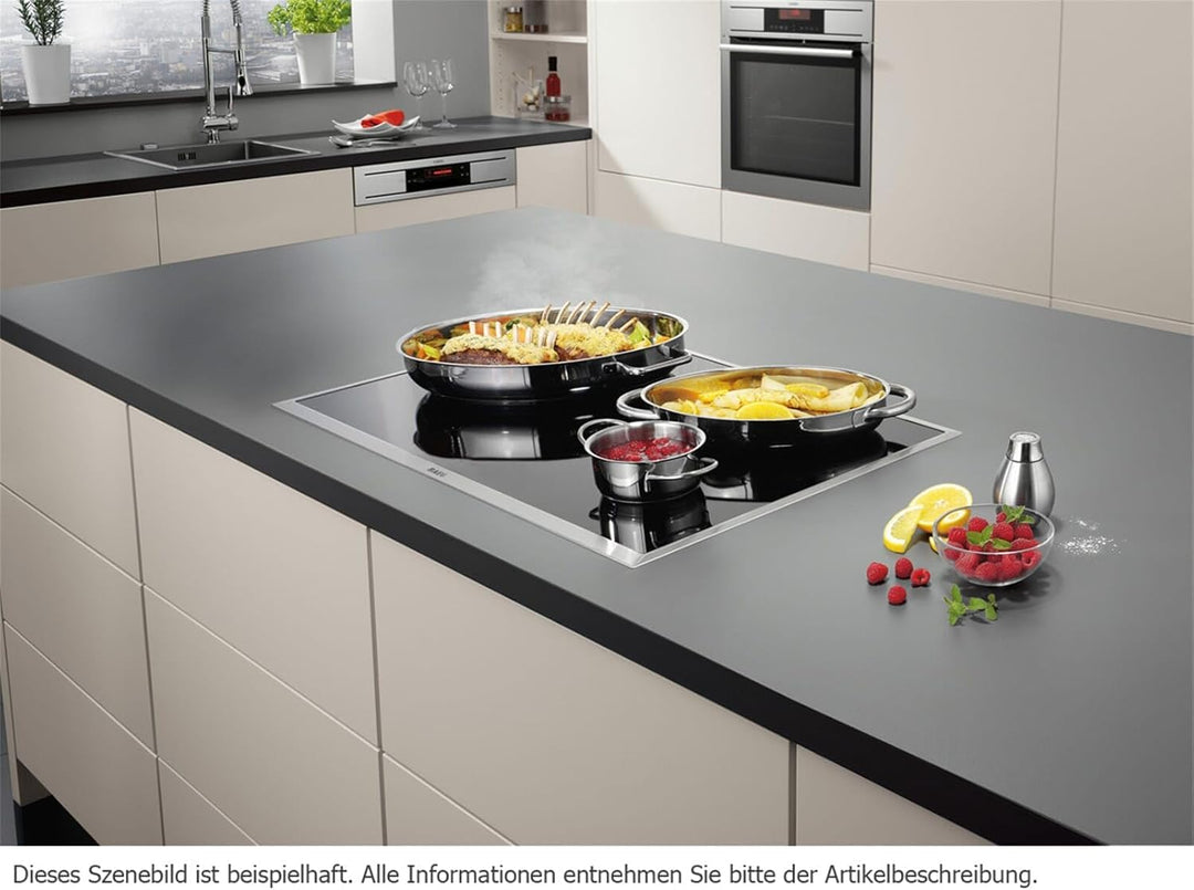 AEG HK854870XB Einbaukochfeld / autarkes Kochfeld / Bräter- und Dreikreiszone / 4 ultra-schnellaufgl