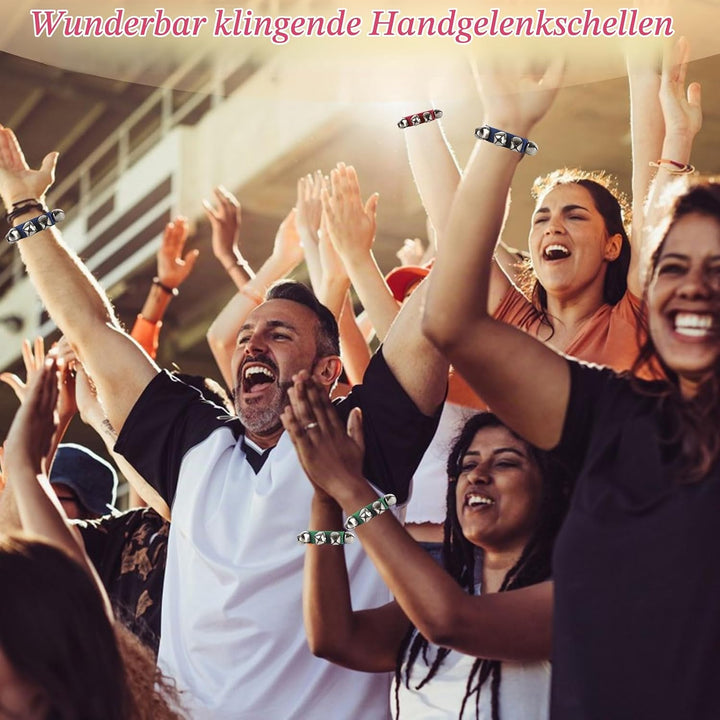 MIVIDE 21er Set Glocken Band für Arme &amp; Füsse, 7 Farbe Schellenarmband, Handgelenk Glockenband mit 4