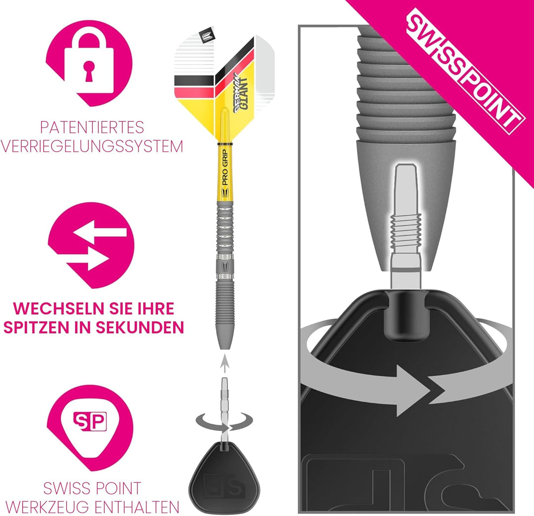 Target Darts Gabriel Clemens Gen 2 90% Wolfram Swiss Point Stahlspitze Dart Satz 21 g, 21 g