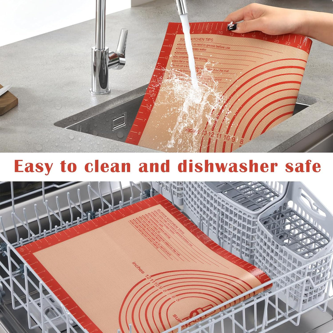 SUPER KITCHEN Super Gross Antihafte Rutschfeste Backunterlage/Backmatte Silikon 91,4x61cm Ausrollmat