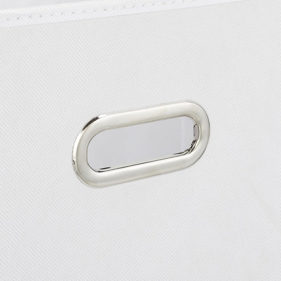 Relaxdays Aufbewahrungsbox 4er Set, Faltbare Regalboxen, HxBxT: 30x30x30 cm, mit Griffen, Faltboxen