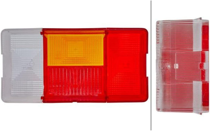 HELLA - Heckleuchte - Glühlampe - 24V - Anbau - Lichtscheibenfarbe: rot/gelb - Kabel: 1000mm - Steck