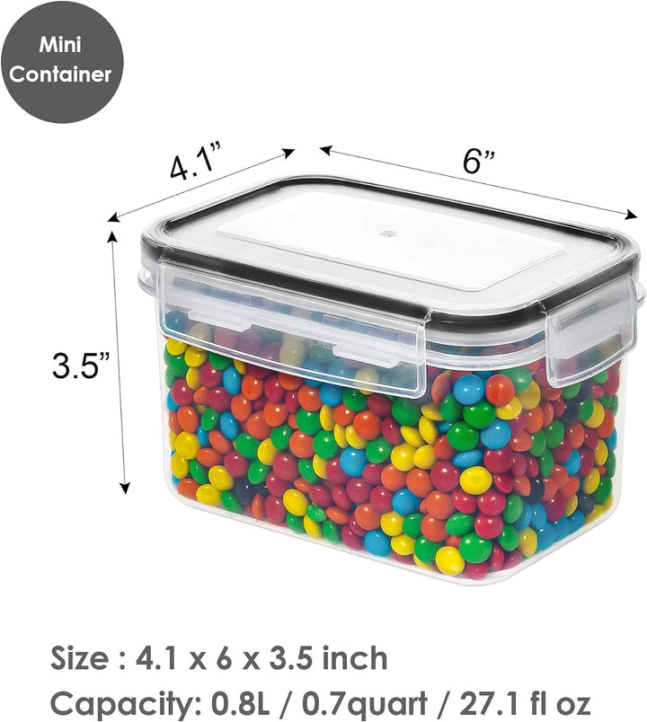 Vtopmart 0.8L Vorratsdosen Set, Müsli Schüttdose & Frischhaltedosen, BPA frei Kunststoff Vorratsdose