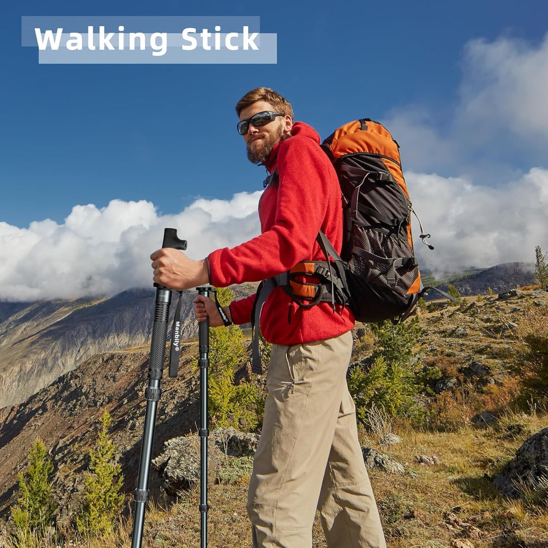 Manbily 32mm Einbeinstativ für Kameras 44cm-174cm aus Aluminium Monopod Stativ DSLR Reise-Einbeinsta